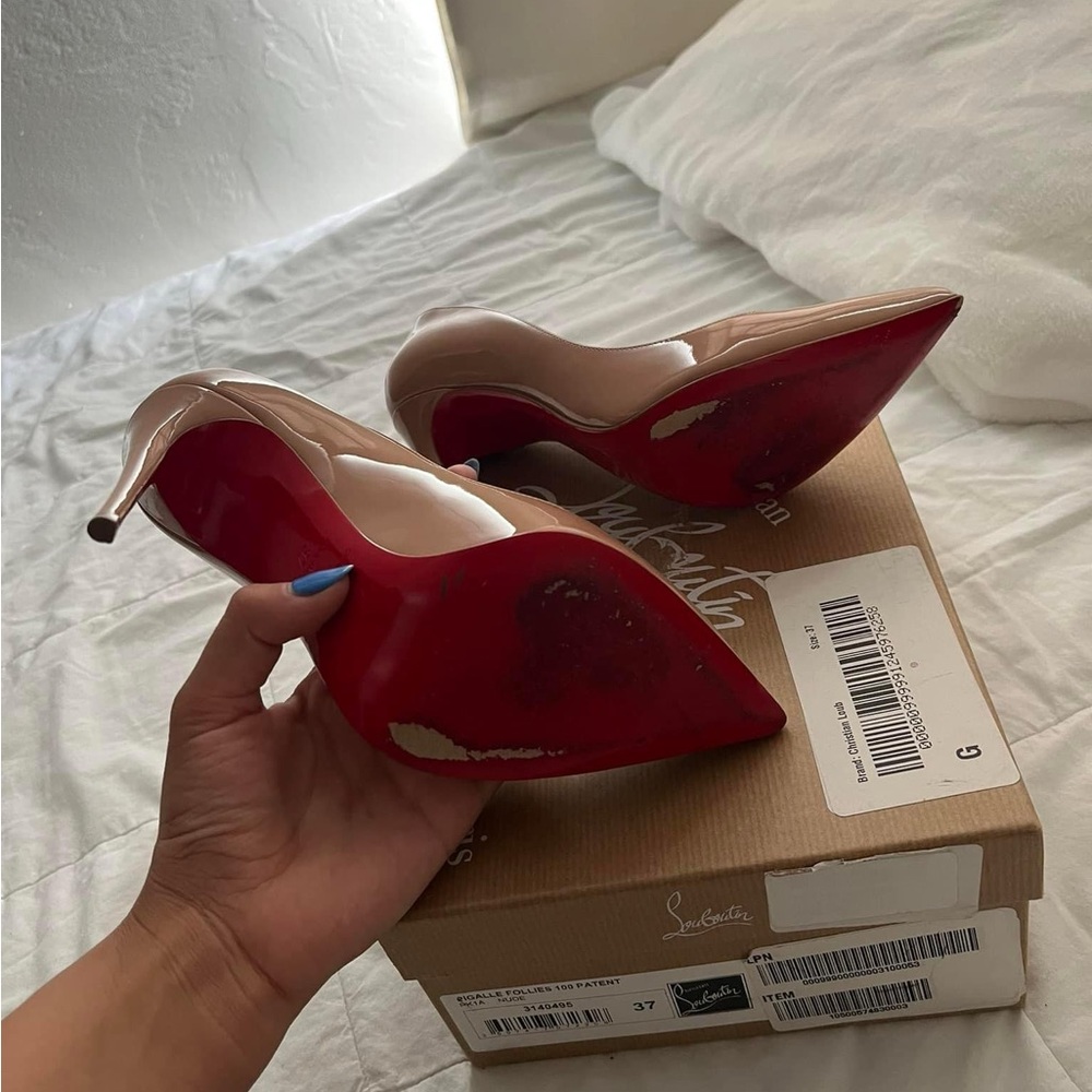 CHRISTIAN LOUBOUTIN NUDE PIGALLE 100- Size 37